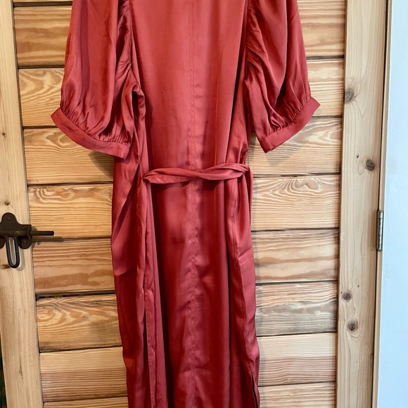 NWOT Ann Taylor spiced orange balloon sleeve dress - Picture 3 of 8